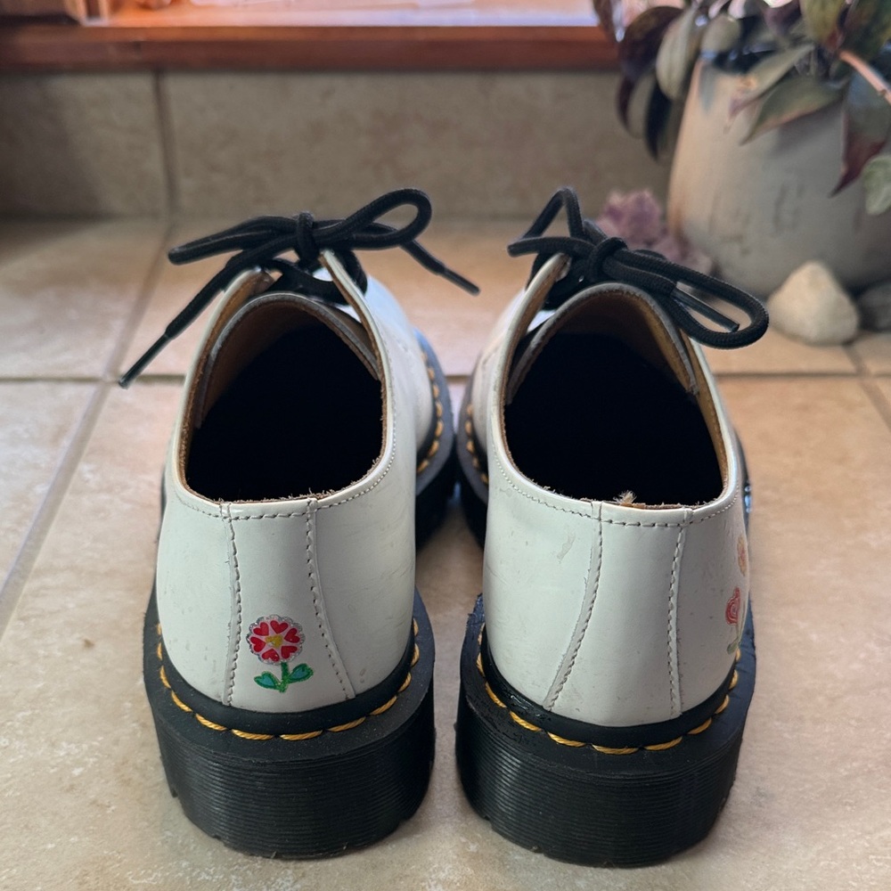 White Leather Dr. Martens - Picture 3 of 6